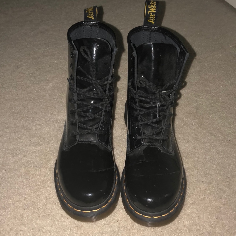 Patent black Doc Martens